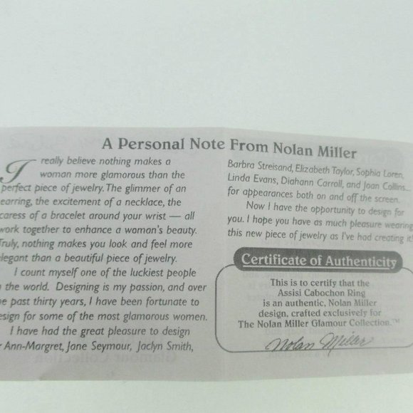 Silver Tone Nolan Miller Clear and Blue Stone Ring - Picture 10 of 10